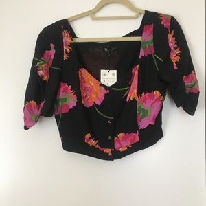 NWT Zara Floral Blouse